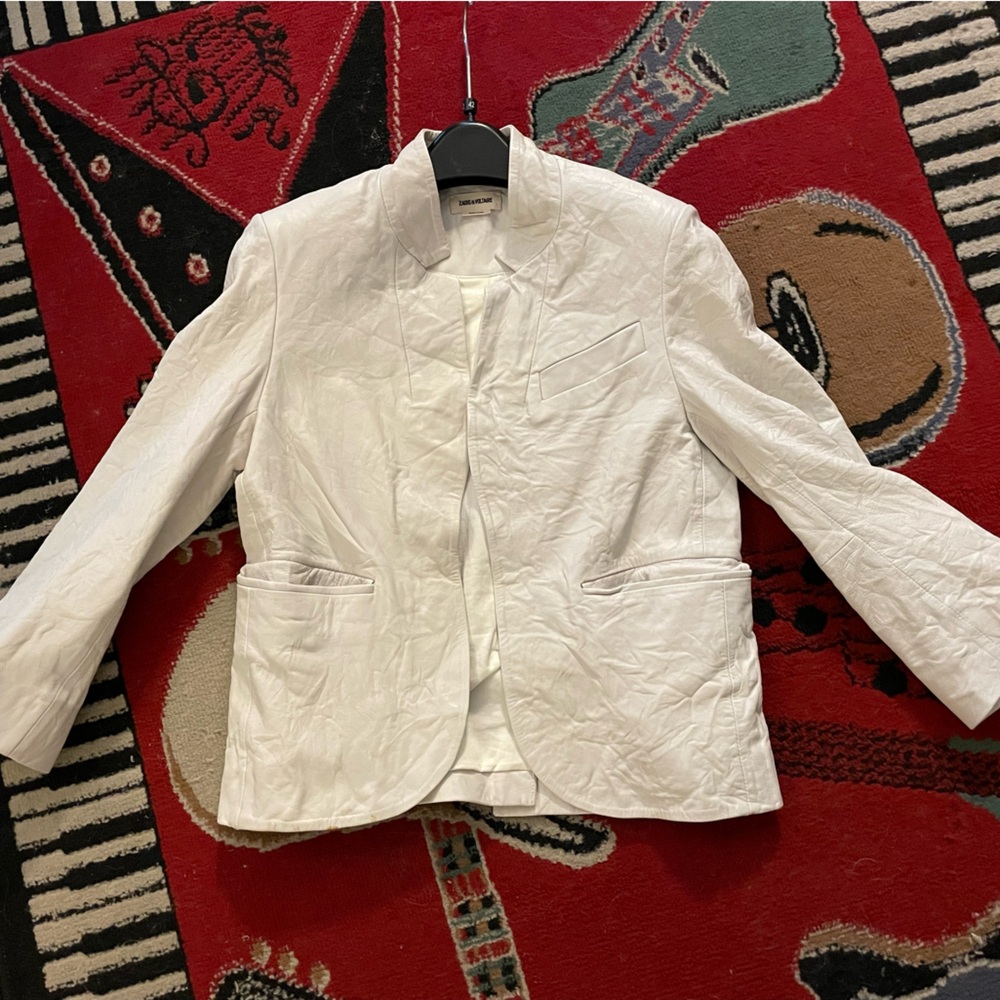 Zadig & Voltaire White genuine leather jacket